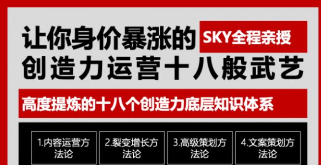 让你的身价暴涨的创造力运营十八般武艺，高度提炼的18个创造力底层知识体系-稳赚族