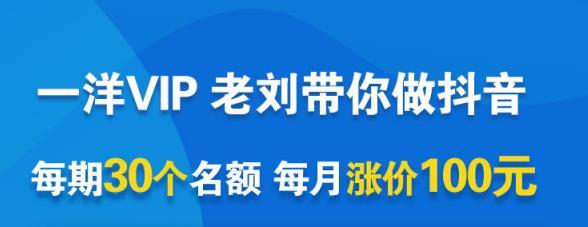 一洋电商抖音VIP，每月集训课+实时答疑+资源共享-稳赚族