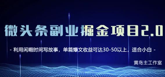 黄岛主微头条副业掘金项目第2期，单天做到50-100+收益！-稳赚族