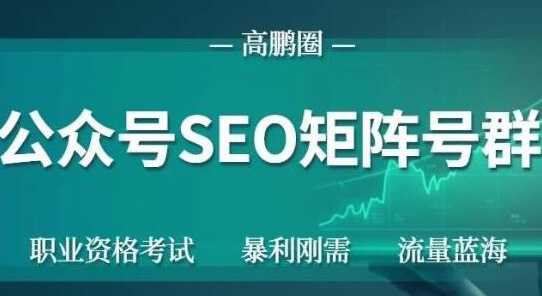 高鹏圈公众号SEO矩阵号群，实操20天纯收益25000+，普通人都能做-稳赚族