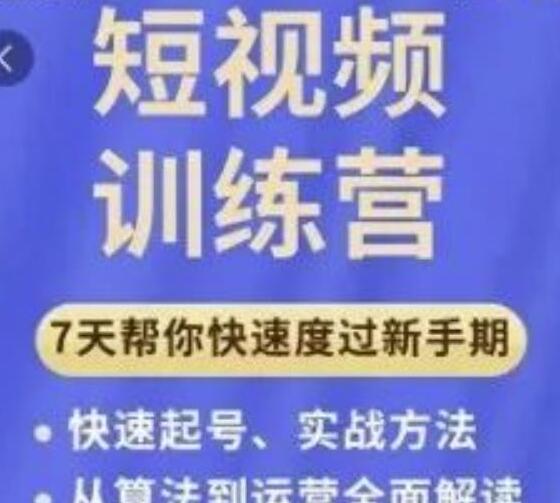 成哥从入门到精通7天短视频运营训练营，理论、实战、创新共42节课-稳赚族