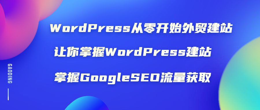 WordPress从零开始外贸建站：让你掌握WordPress建站 掌握GoogleSEO流量获取-稳赚族