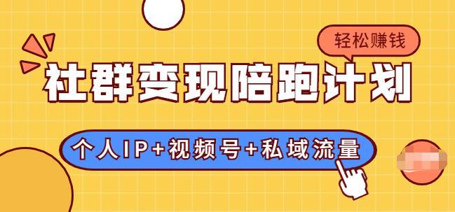 社群变现陪跑计划：建立“个人IP+视频号+私域流量”的社群商业模式轻松赚钱-稳赚族