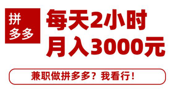 搜外网·拼多多副业课程，每天2小时月入3000元 学习这门课程真的能赚钱-稳赚族