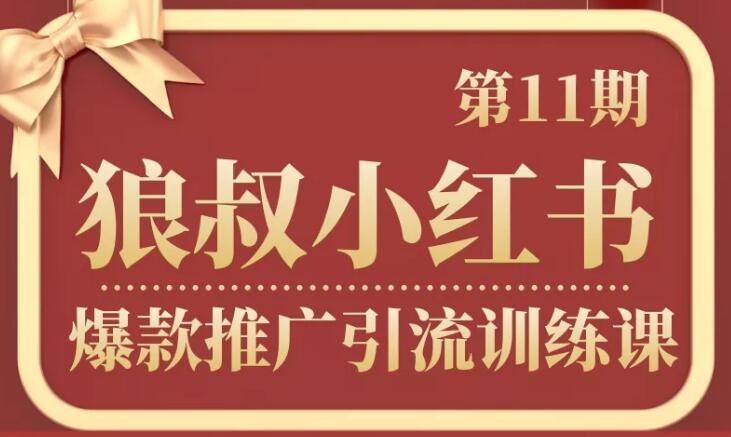 狼叔小红书爆款推广引流训练课第11期，手把手带你玩转小红书-稳赚族