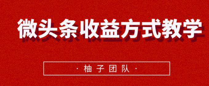 微头条收益方式教学，单条收益可达1000+【视频课程】-稳赚族