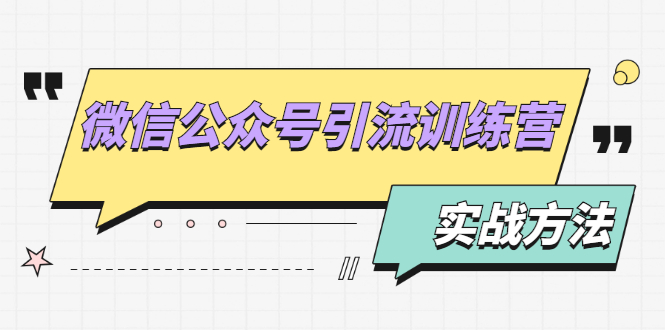 微信公众号引流训练营：日引100+流量实战方法+批量霸屏秘笈+排名置顶黑科技-稳赚族