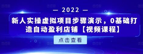 新人实操虚拟项目步骤演示，0基础打造自动盈利店铺【视频课程】-稳赚族