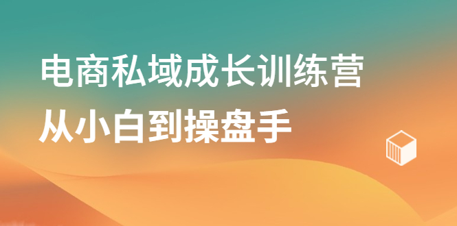 电商私域成长训练营，从小白到操盘手-稳赚族