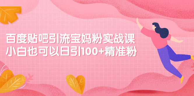 百度贴吧引流宝妈粉实战课，小白也可以日引100+精准粉【视频课程】-稳赚族