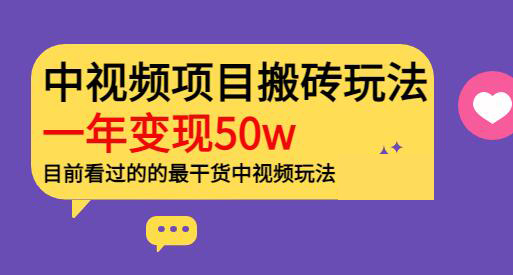 老吴·中视频项目搬砖玩法，一年变现50w，目前看过的的最干货中视频玩法-稳赚族