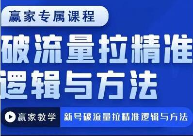 赢家新号破流量拉精准逻辑与方法，引爆直播间，10w-20w场观正价玩法-稳赚族