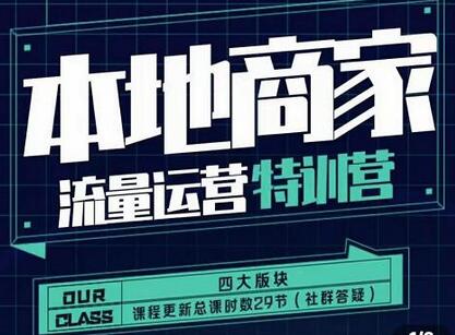 罗老师·本地商家流量运营特训营，四大板块30节，本地实体商家必看课程-稳赚族