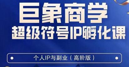 巨象超级IP孵化高阶陪跑课，建立流量思维底层逻辑，打造属于自己的IP-稳赚族