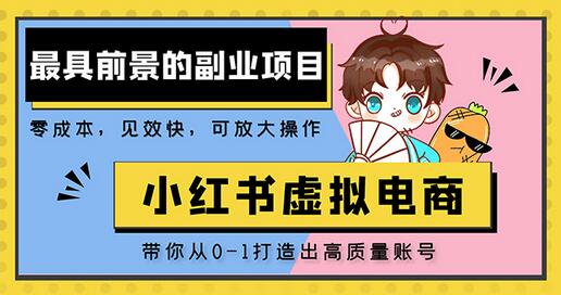 小红书蓝海大市场虚拟电商项目，手把手带你打造出日赚2000+高质量红薯账号-稳赚族