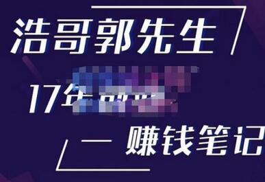 浩哥郭先生17年创业赚米笔记，打开你对很多东西的认知，让你知道原来赚钱或创业不单单是发力就行-稳赚族