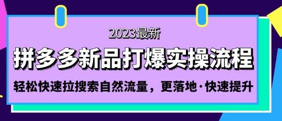 互力-多多新品打爆全流程，拼多多14天拉搜索自然流量，更落地·快速提升-稳赚族