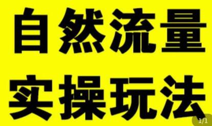 拼多多自然流量天花板，拼多多自然流的实操玩法，自然流量是怎么来的，如何开车带来自然流等知识-稳赚族