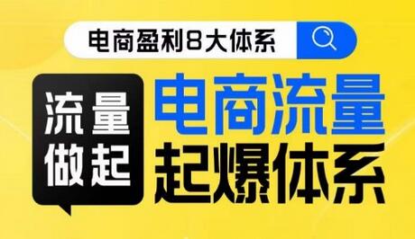 8大体系流量篇·流量做起，电商流量起爆体系线上课-稳赚族