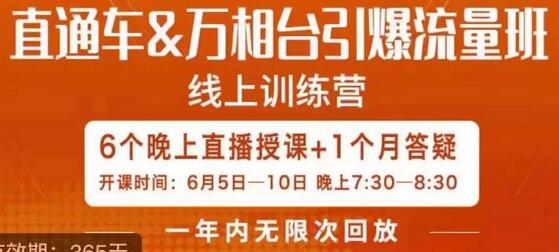 直通车&万相台引爆流量班，6天打通你开直通车·万相台的任督二脉-稳赚族