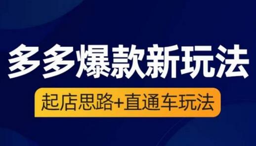 海神·多多爆款新玩法，​起店思路+直通车玩法（3节精华课）-稳赚族