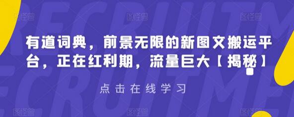 有道词典，前景无限的新图文搬运平台，正在红利期，流量巨大-稳赚族