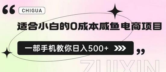 适合小白的0成本闲鱼电商项目，一部手机，教你如何日入500+的保姆级教程-稳赚族