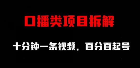 口播类项目拆解，十分钟一条视频，百分百起号-稳赚族