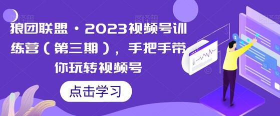 狼团联盟·2023视频号训练营（第三期），手把手带你玩转视频号-稳赚族