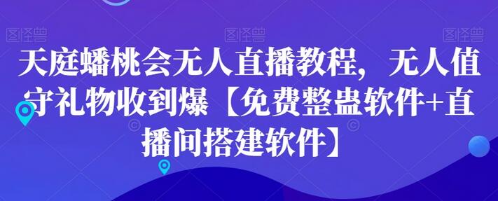 天庭蟠桃会无人直播教程，无人值守礼物收到爆【免费整蛊软件+直播间搭建软件】-稳赚族