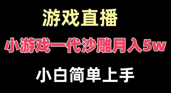 玩小游戏一代沙雕月入5w，爆裂变现，快速拿结果，高级保姆式教学-稳赚族