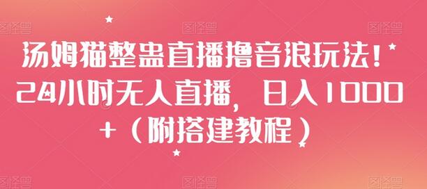 汤姆猫整蛊直播撸音浪玩法！24小时无人直播，日入1000+（附搭建教程）-稳赚族