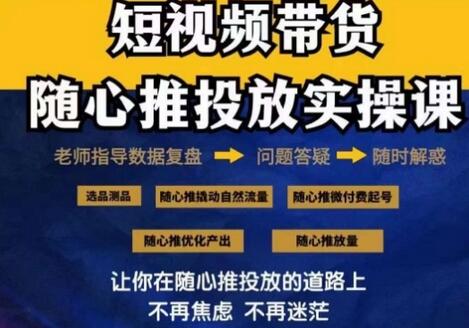 2024好物分享随心推投放实操课，随心推撬动自然流量/微付费起号/优化产出-稳赚族