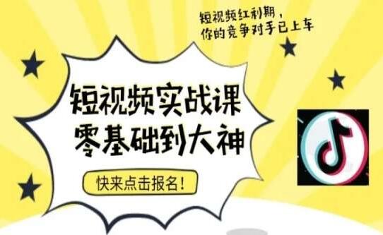 短视频零基础落地实操训练营，短视频实战课零基础到大神-稳赚族