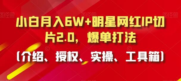 小白月入6W+明星网红IP切片2.0，爆单打法（介绍、授权、实操、工具箱）-稳赚族