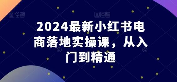 2024最新小红书电商落地实操课，从入门到精通-稳赚族