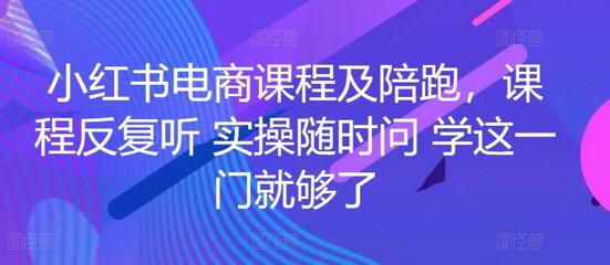 小红书电商课程及陪跑，课程反复听 实操随时问 学这一门就够了-稳赚族