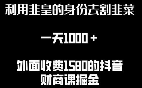 利用非皇的身份去割韭菜，一天1000+(附详细资源)-稳赚族