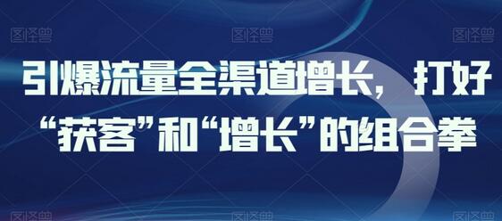 引爆流量全渠道增长，打好“获客”和“增长”的组合拳-稳赚族