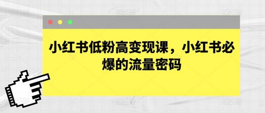 小红书低粉高变现课，小红书必爆的流量密码-稳赚族