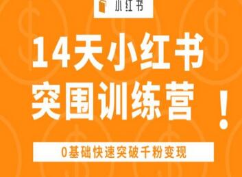 14天小红书突围训练营 ，0基础快速突破千粉变现-稳赚族