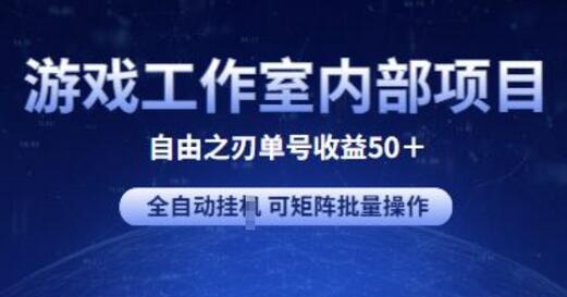 游戏工作室内部项目 自由之刃2 单号收益50+ 全自动挂JI 可矩阵批量操作-稳赚族