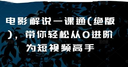 电影解说一课通(绝版)，带你轻松从0进阶为短视频高手-稳赚族