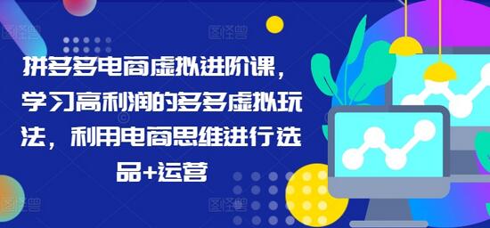 拼多多电商虚拟进阶课，学习高利润的多多虚拟玩法，利用电商思维进行选品+运营-稳赚族