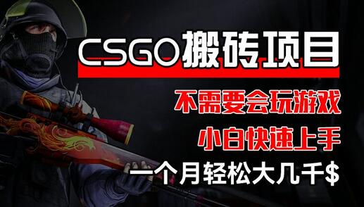 CSGO 装备搬砖项目，操作简单，不需要会玩游戏，小白也能快速上手，一个月轻松大几千-稳赚族