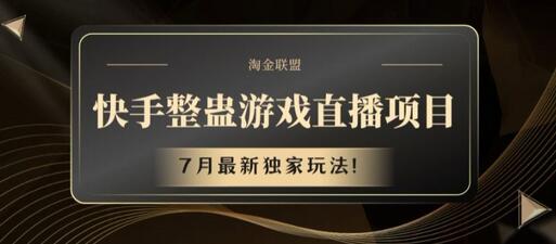 快手整蛊游戏直播项目，7月最新独家玩法-稳赚族