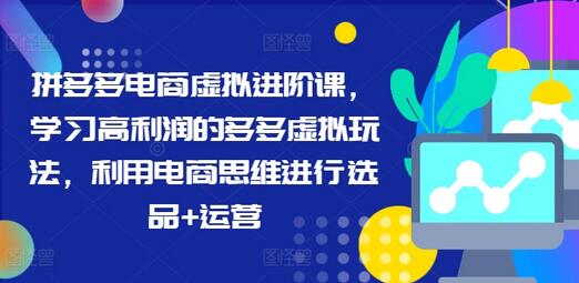 拼多多电商虚拟进阶课，学习高利润的多多虚拟玩法，利用电商思维进行选品+运营（更新）-稳赚族