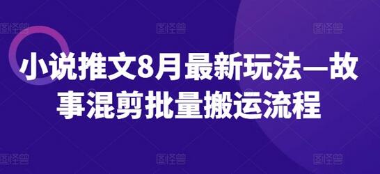 小说推文8月最新玩法—故事混剪批量搬运流程-稳赚族