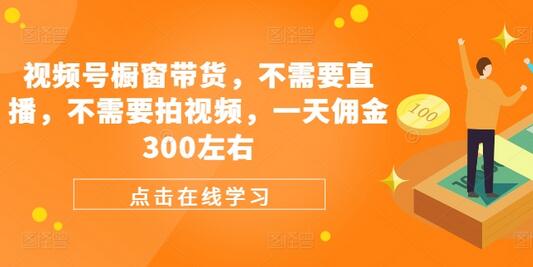 视频号橱窗带货，不需要直播，不需要拍视频，一天佣金300左右-稳赚族