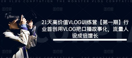 21天高价值VLOG训练营【第一期】行业首创用VLOG把口播故事化，流量人设成倍增长-稳赚族